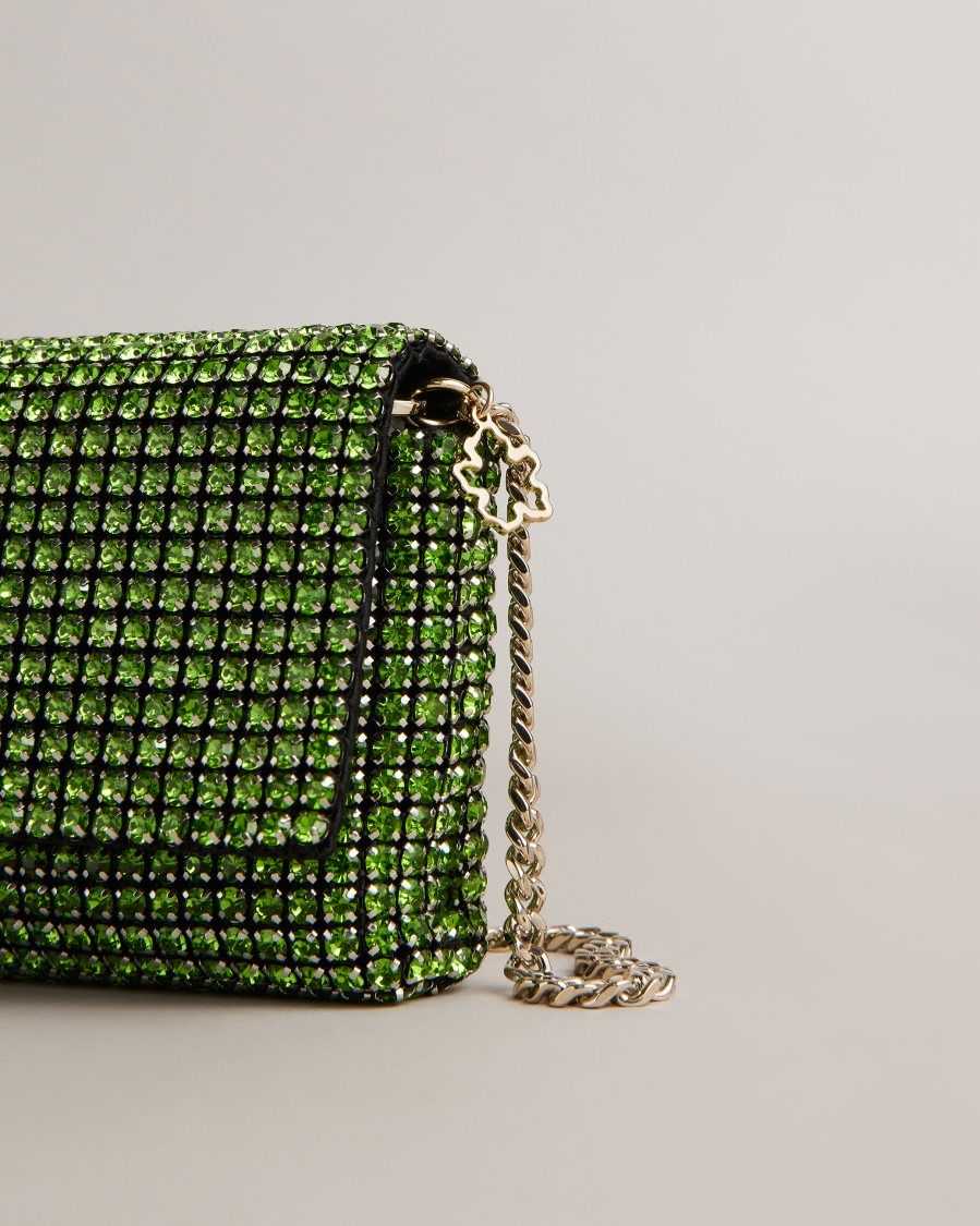 Ted Baker Gliteri Crystal Crossbody Bag Light Green | 9410237-WN