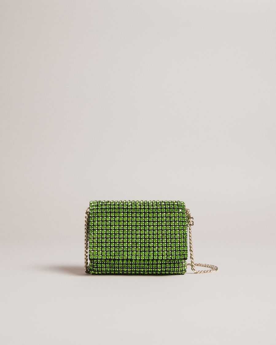 Ted Baker Gliteri Crystal Crossbody Bag Light Green | 9410237-WN