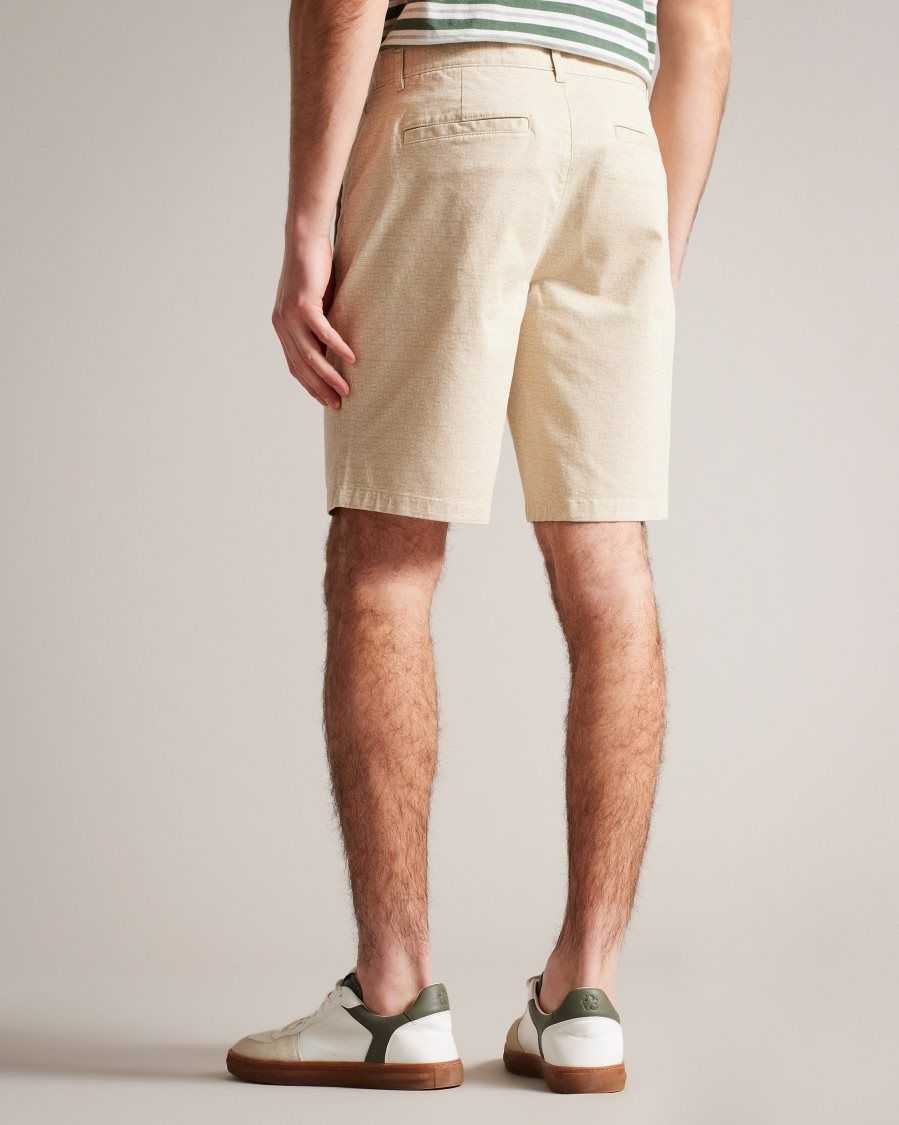 Ted Baker Gomer Regular Fit Geometric Shorts Natural | 0586291-OB