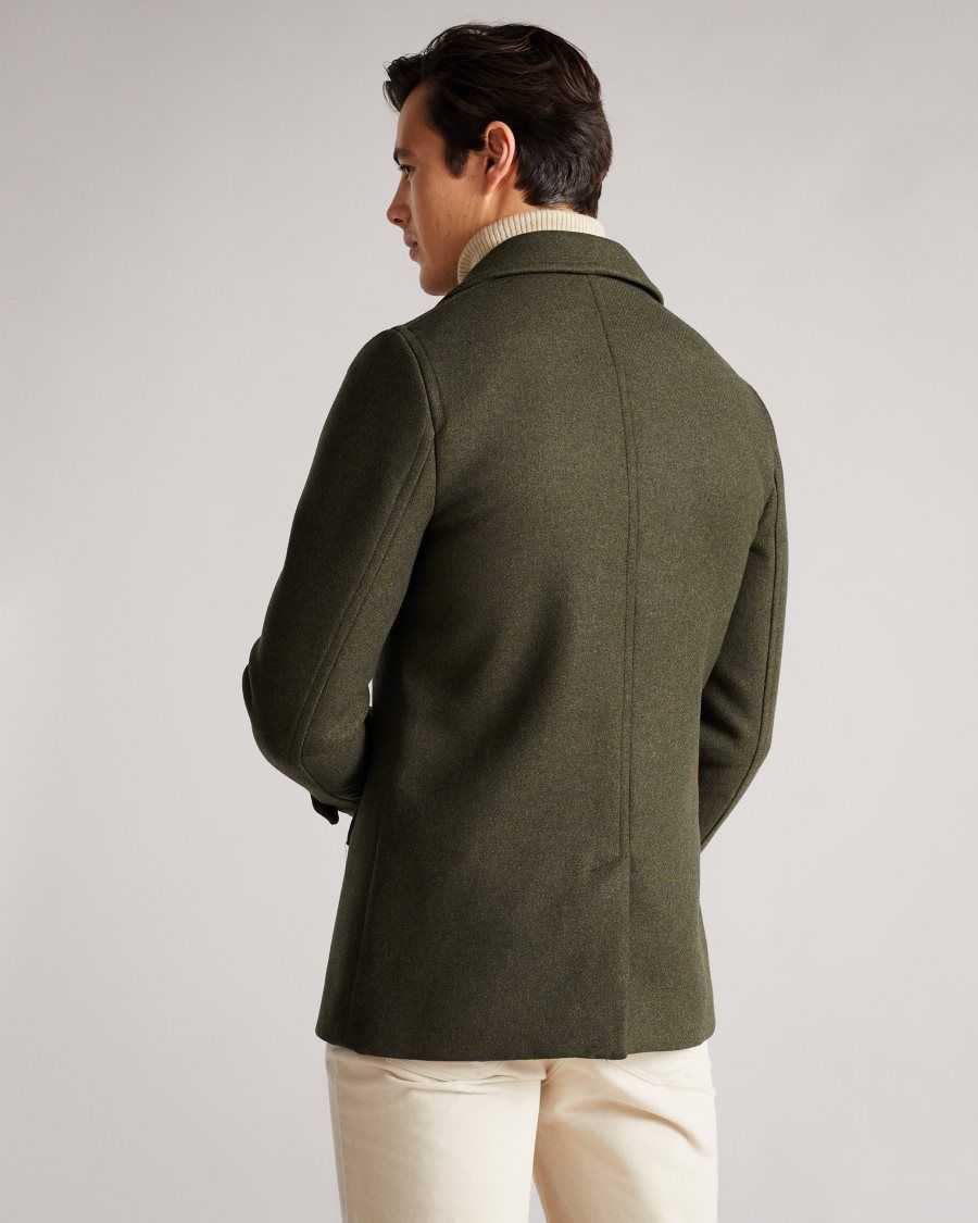 Ted Baker Grilldd Wool Peacoat Khaki | 7019283-FR