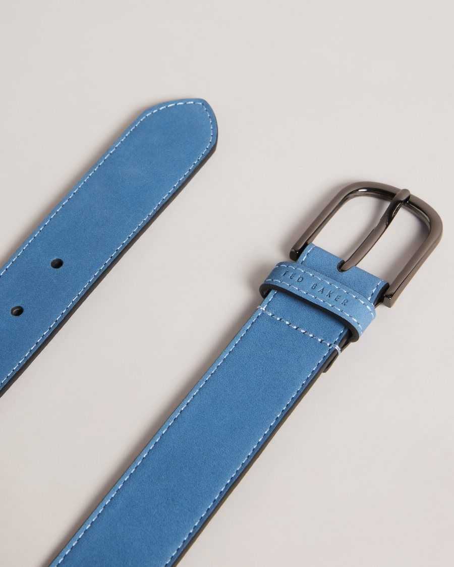 Ted Baker Grisham Leather Belt Blue | 8032649-LX