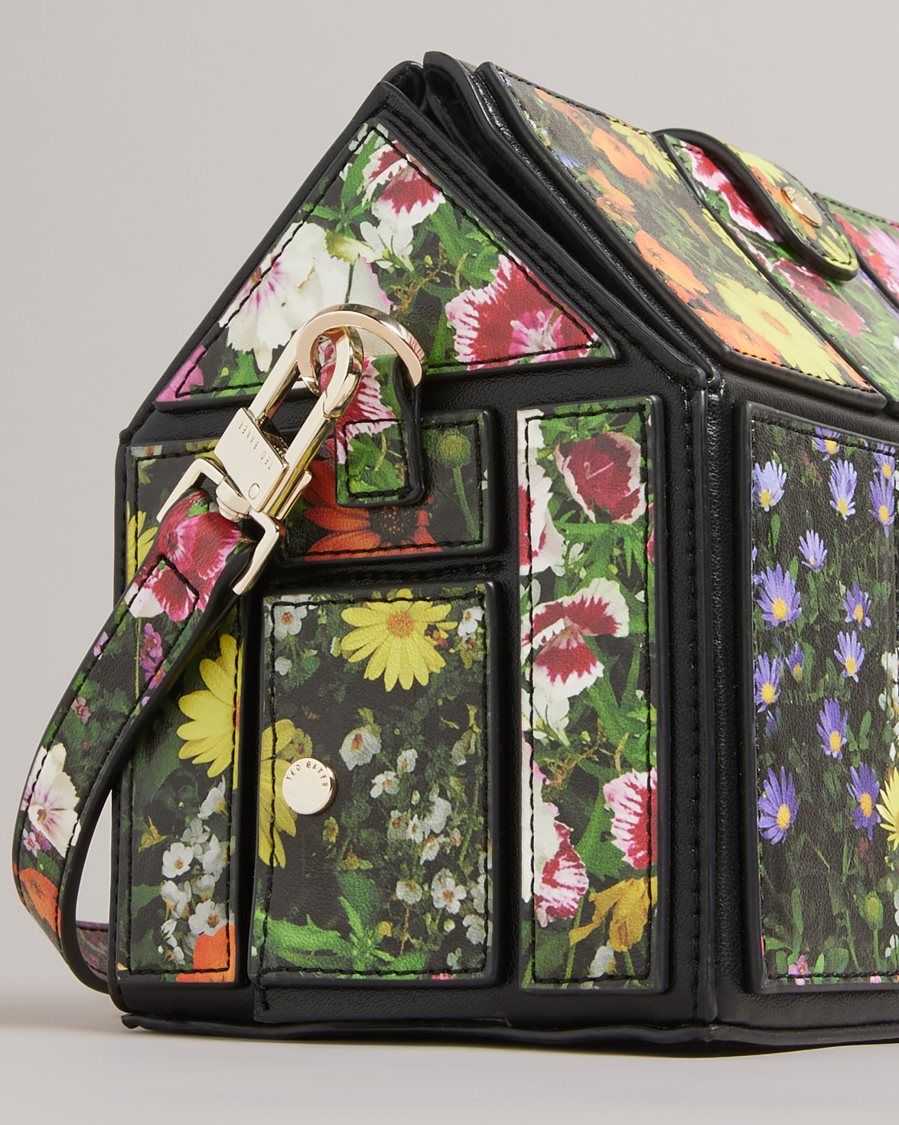 Ted Baker Grnhous Floral Greenhouse Bag Black | 3480972-DR