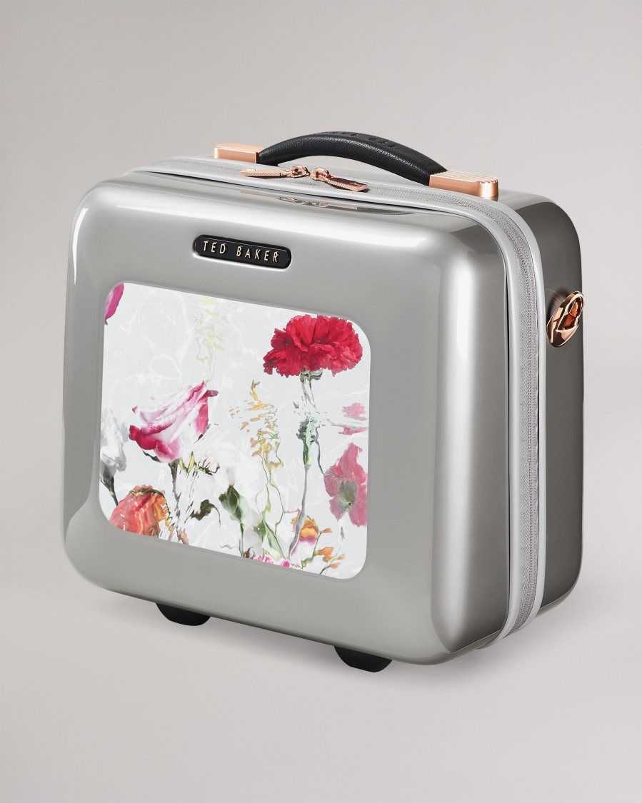 Ted Baker Gust Watercolour Floral Vanity Case Light Grey | 6325981-AC