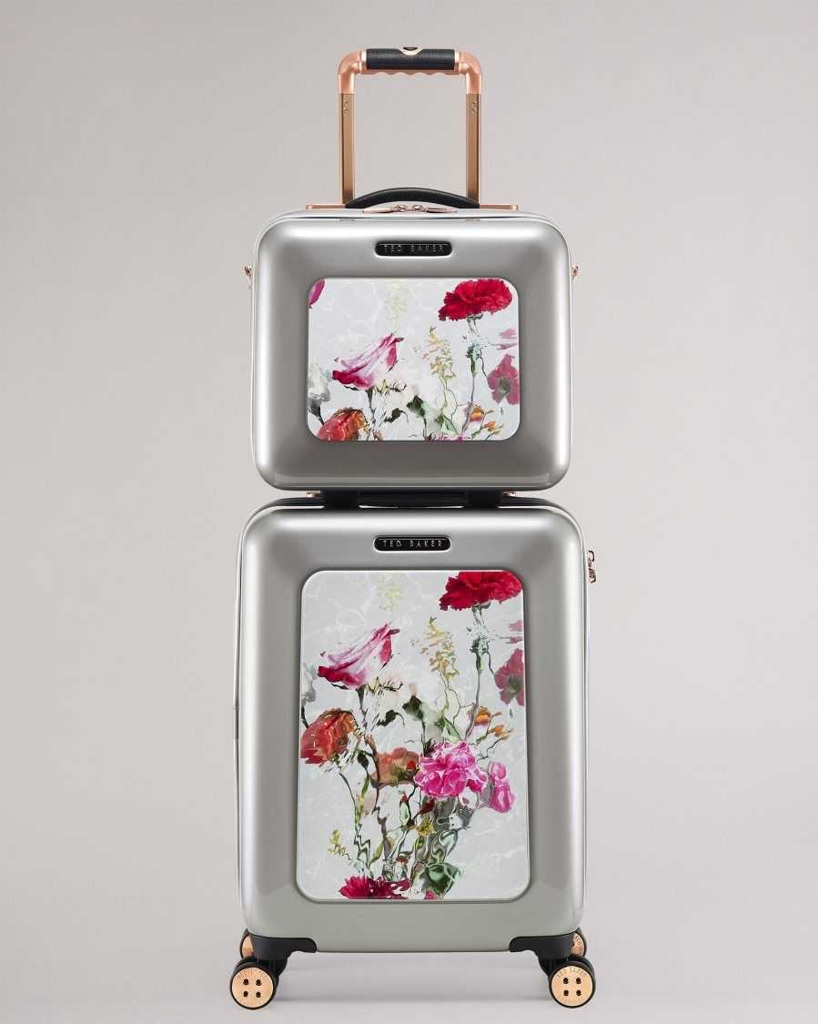 Ted Baker Gust Watercolour Floral Vanity Case Light Grey | 6325981-AC