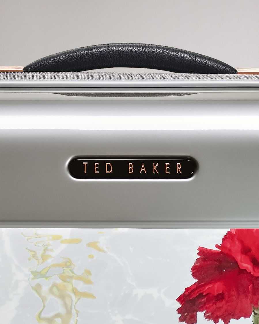 Ted Baker Gustie Watercolour Floral Medium Trolley Case Light Grey | 0527431-UH