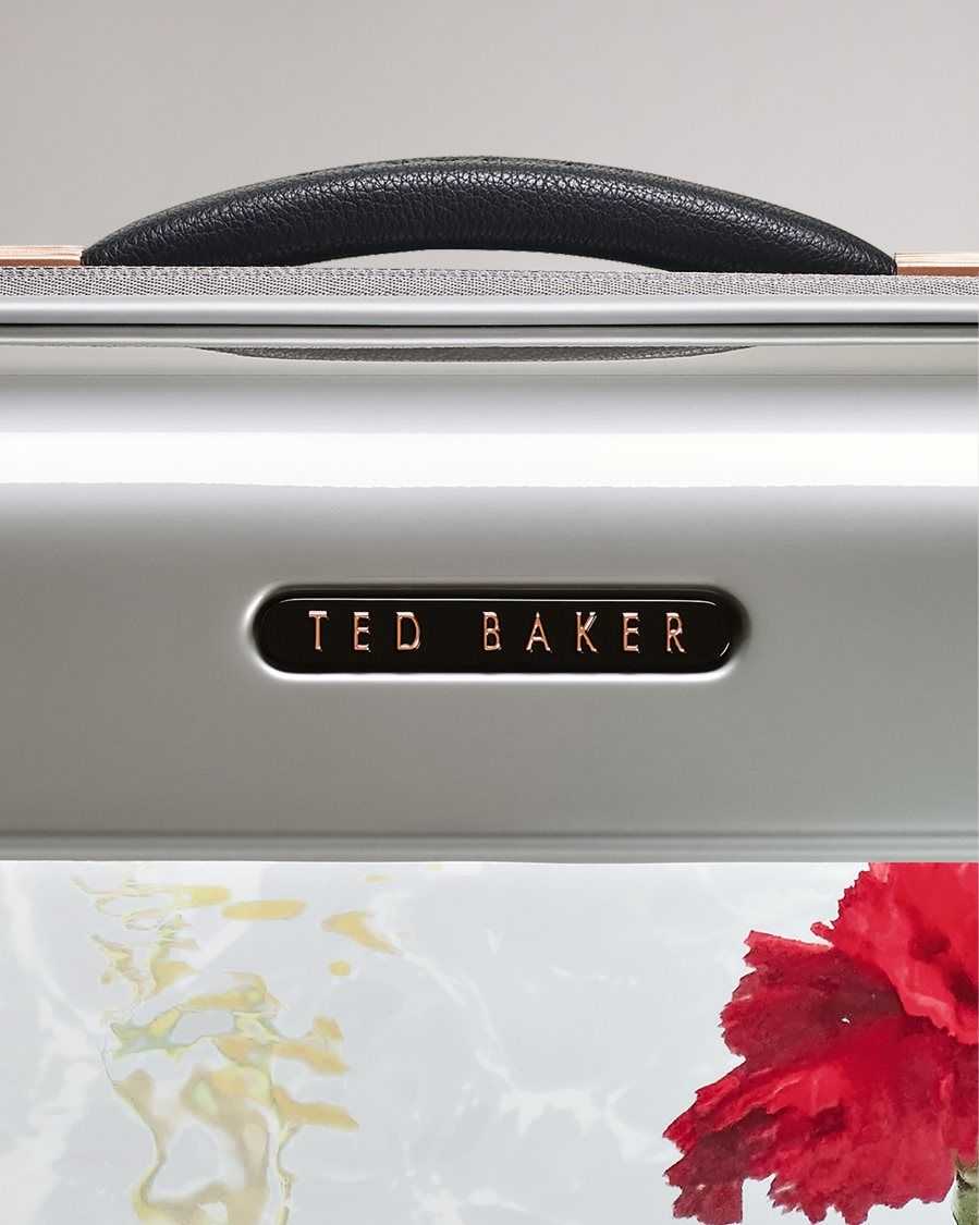 Ted Baker Gusto Watercolour Floral Small Trolley Case Light Grey | 9784310-FR