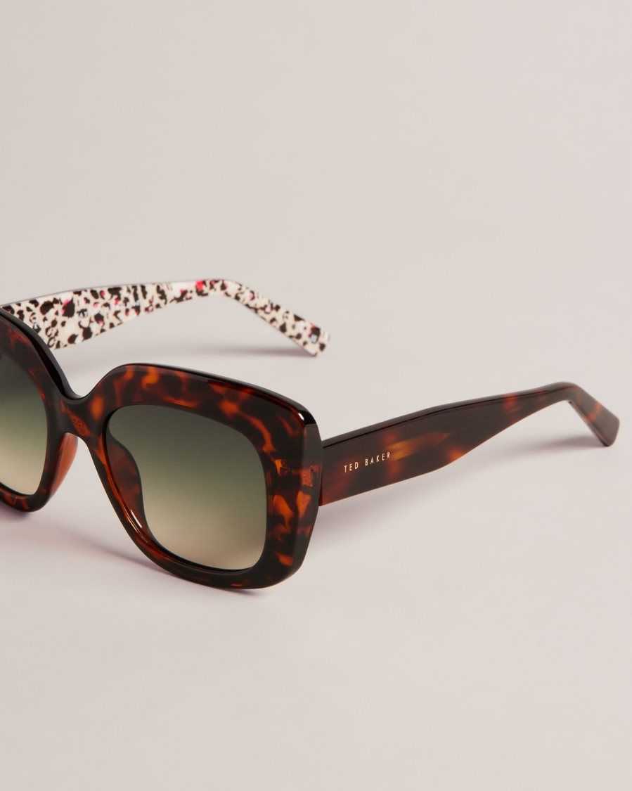 Ted Baker Haattie Chunky Cat Eye Frame Sunglasses Tortoiseshell | 9456078-SN