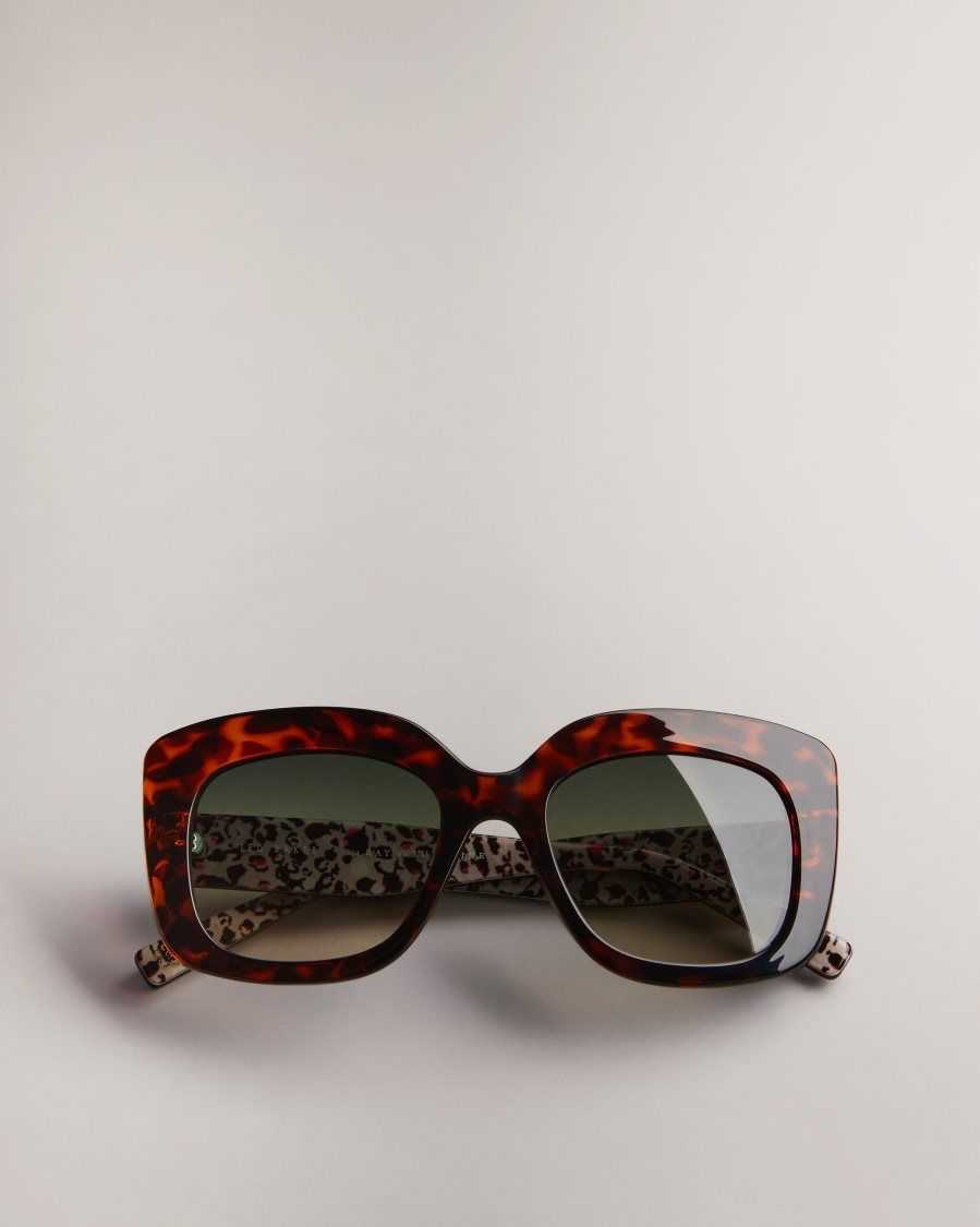 Ted Baker Haattie Chunky Cat Eye Frame Sunglasses Tortoiseshell | 9456078-SN