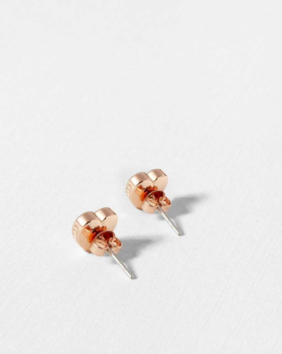 Ted Baker Han Crystal Heart Earrings Clear | 0349765-WX