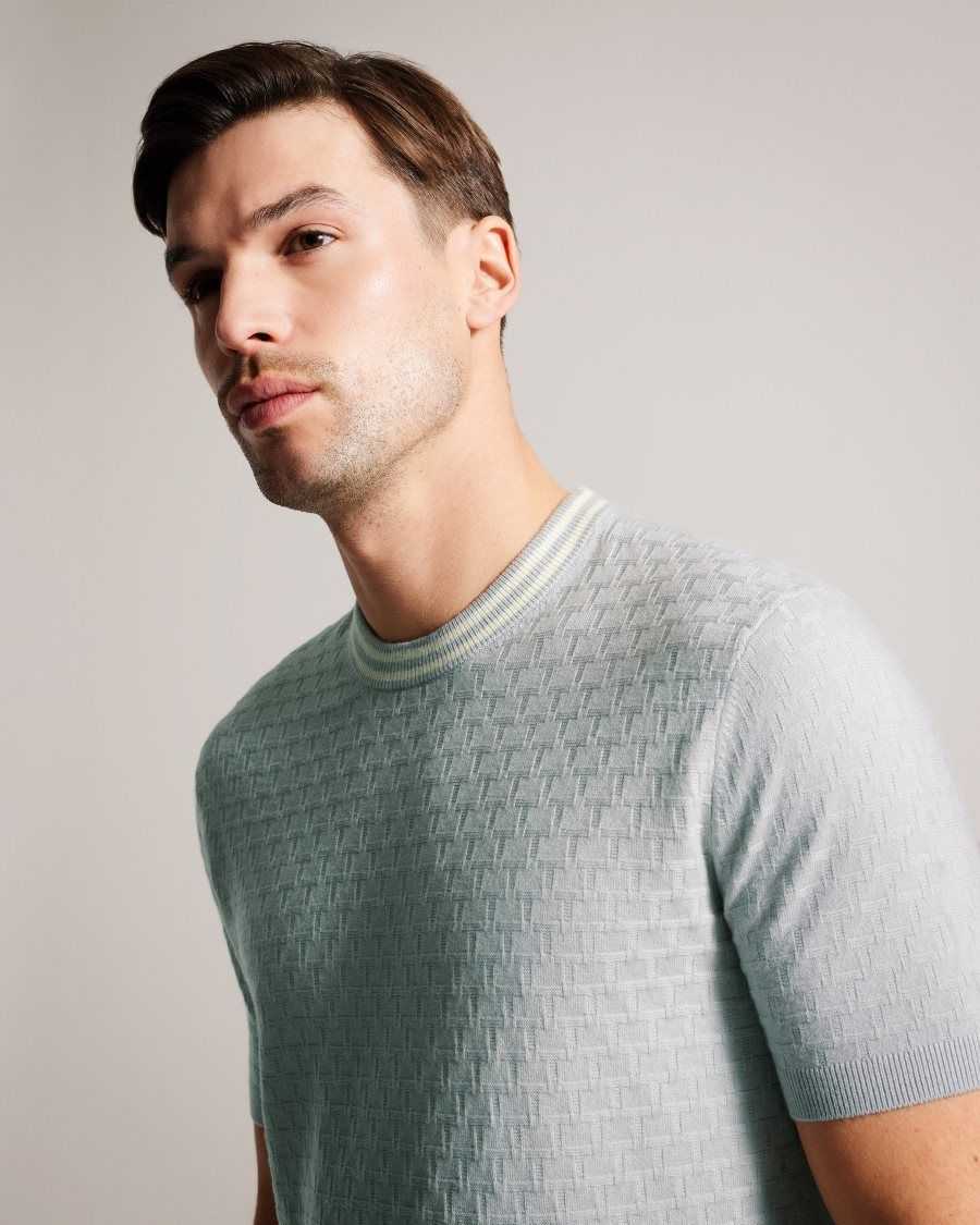 Ted Baker Hanam Short Sleeve T Stitched T-Shirt Grey | 5976341-TP