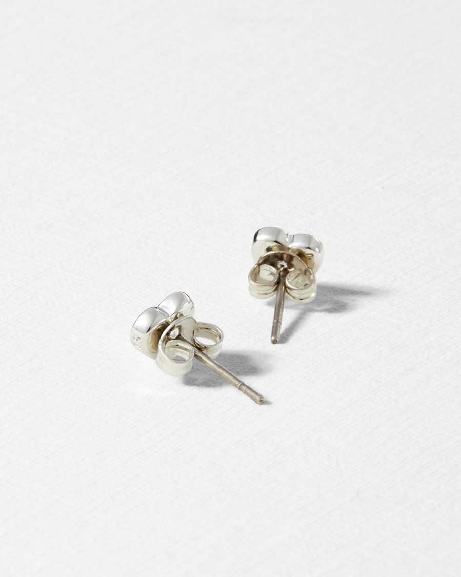 Ted Baker Harly Heart Stud Earrings Silver Colour | 9753810-SK