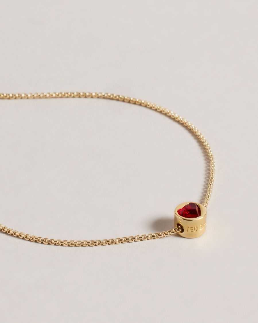 Ted Baker Harock Glass Heart Bracelet Red | 5173490-AW