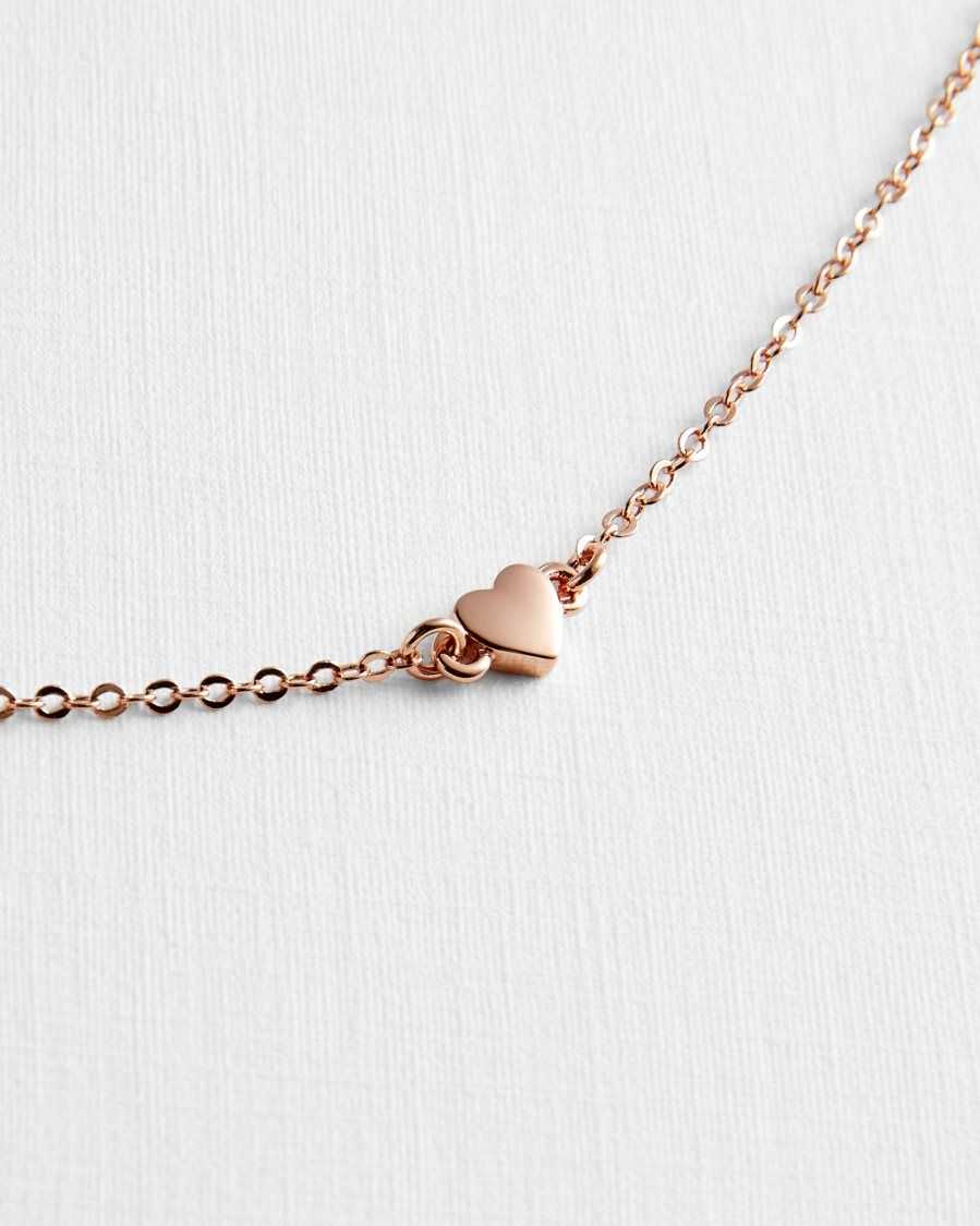 Ted Baker Harsaa Mini Heart Bracelet Rose Gold | 1573492-OE