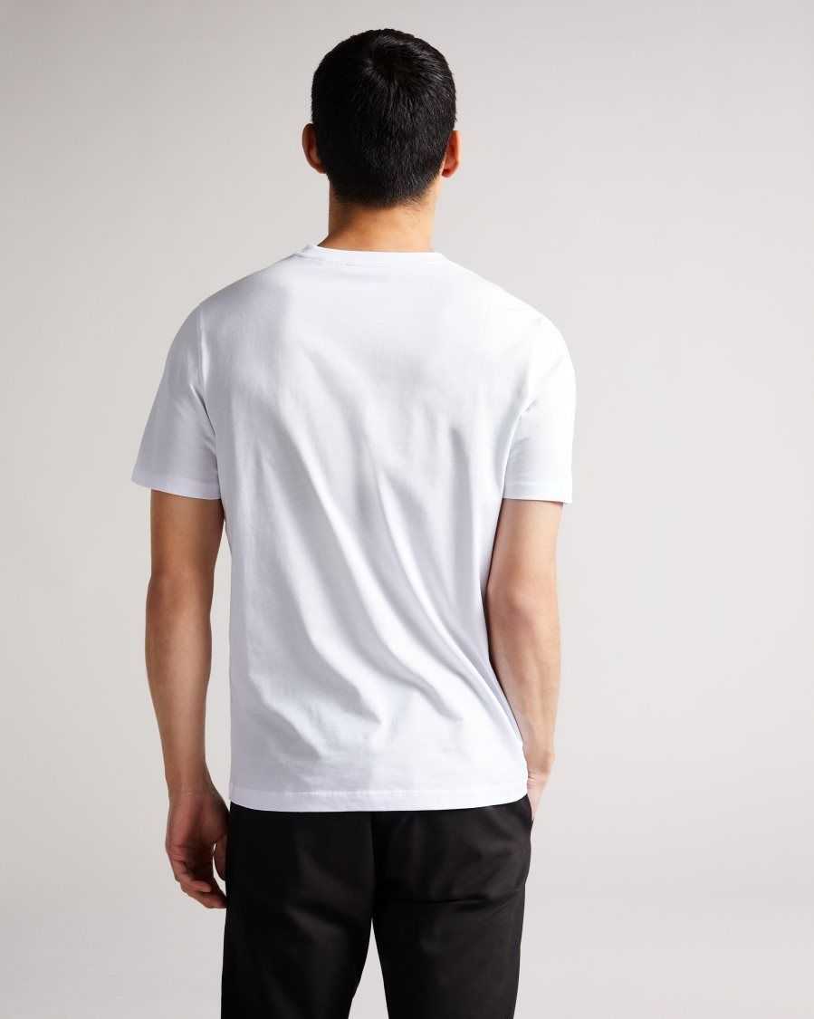 Ted Baker Hawking Short Sleeve Plain T Shirt White | 0951482-CV