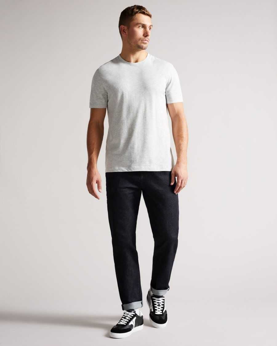 Ted Baker Hawking Short Sleeve Plain T Shirt Grey-Marl | 1690287-UQ