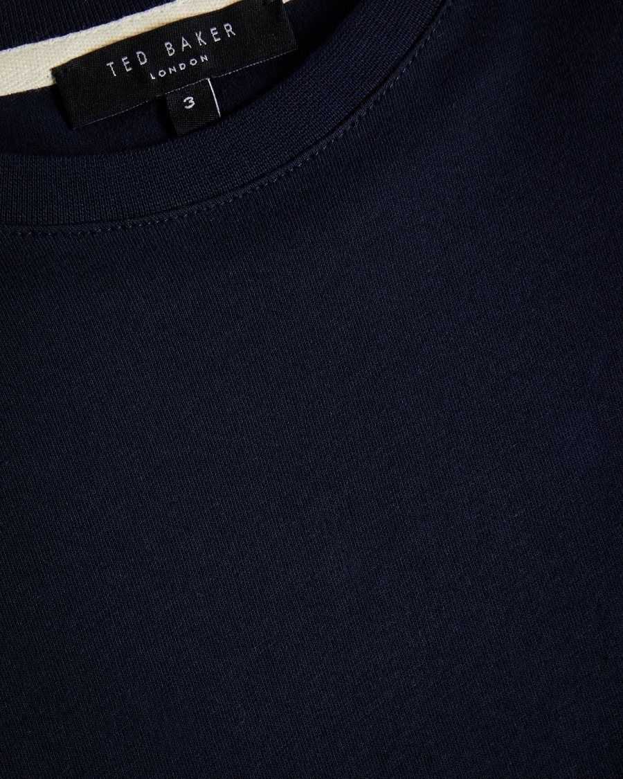 Ted Baker Hawking Short Sleeve Plain T Shirt Navy | 8732649-UF