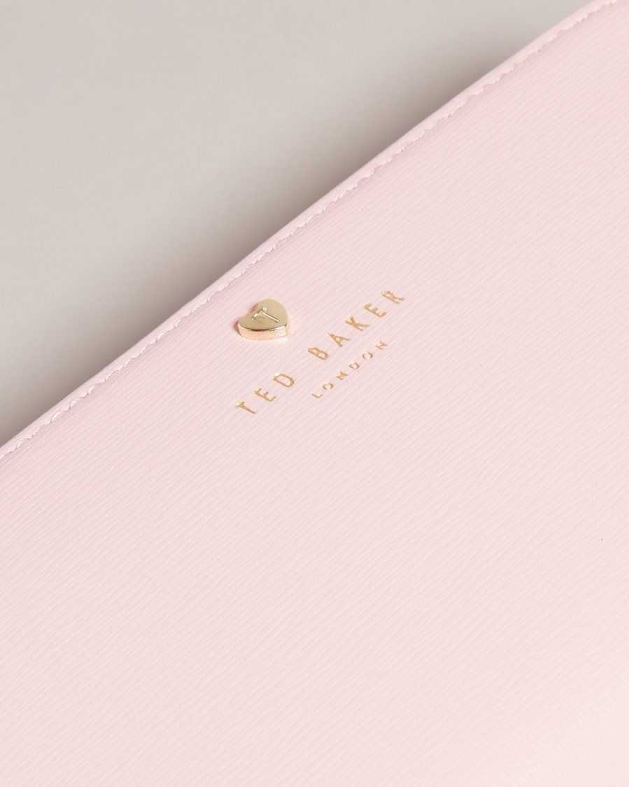 Ted Baker Hearten Heart Stud Zip Around Purse Pale Pink | 6847259-FH