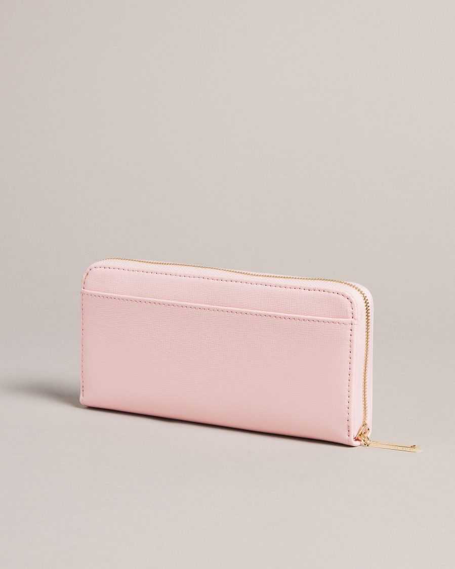 Ted Baker Hearten Heart Stud Zip Around Purse Pale Pink | 6847259-FH