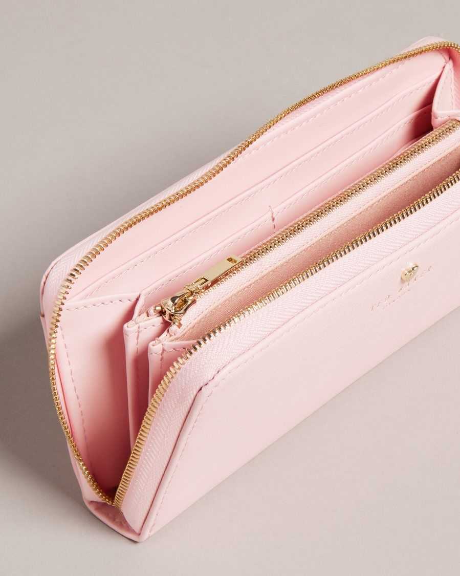 Ted Baker Hearten Heart Stud Zip Around Purse Pale Pink | 6847259-FH