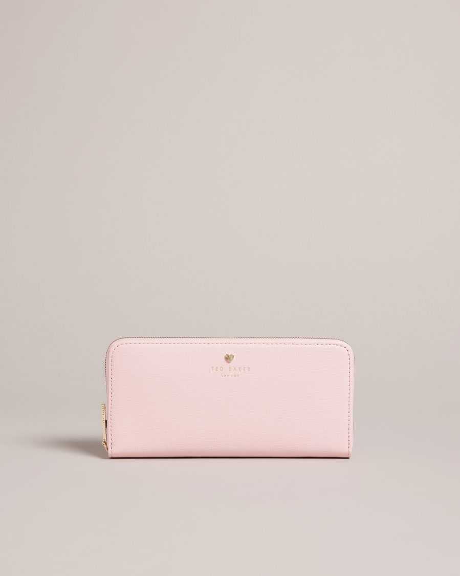 Ted Baker Hearten Heart Stud Zip Around Purse Pale Pink | 6847259-FH