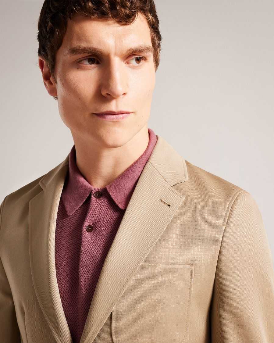 Ted Baker Heddonj Single Breasted Jacket Natural | 3264571-NE