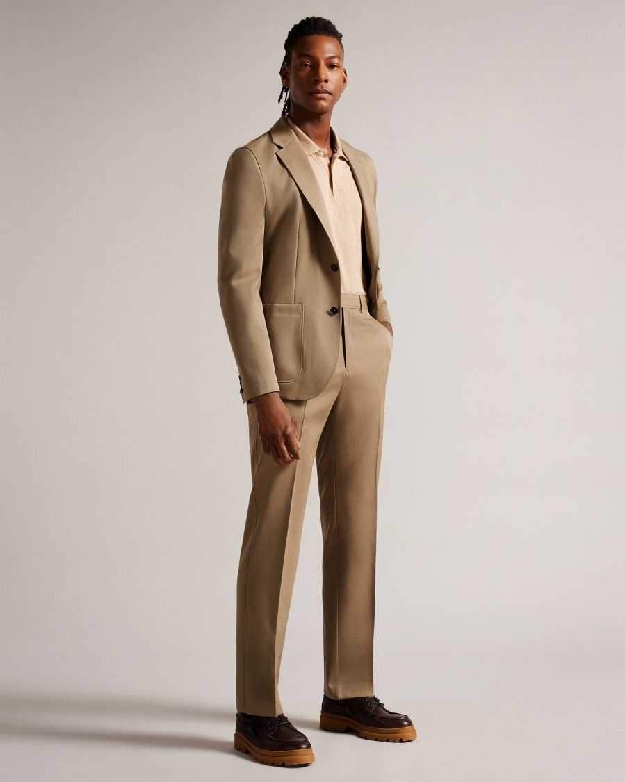 Ted Baker Heddont Leyden Fit Trousers Natural | 0645983-OC