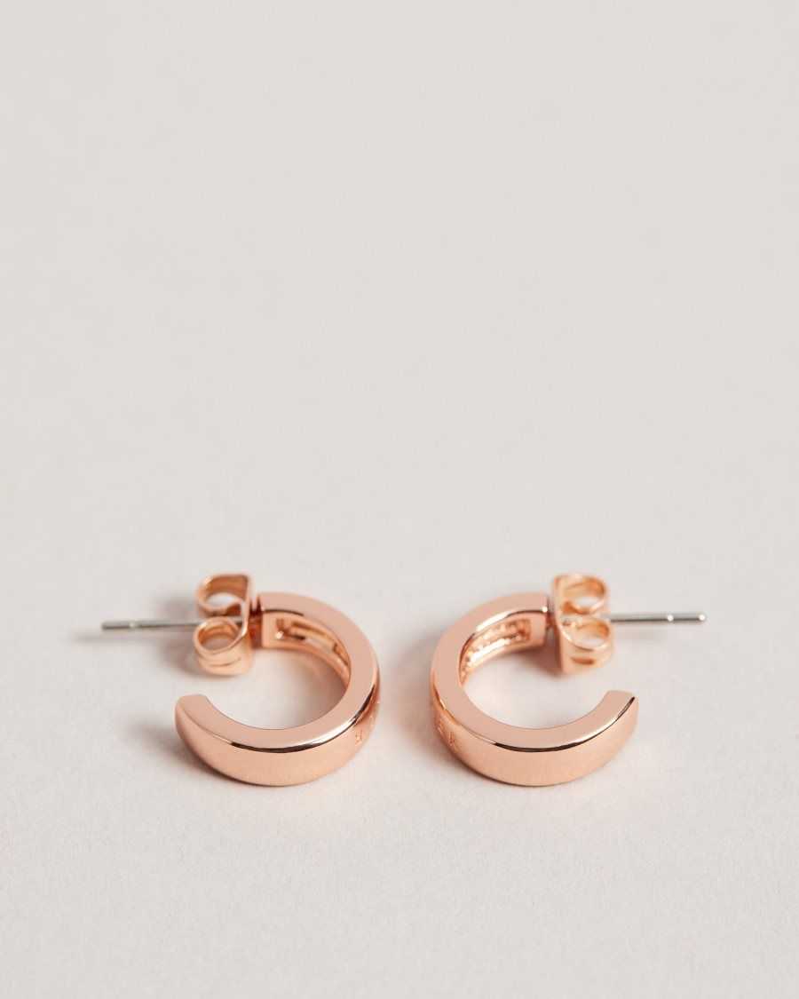 Ted Baker Helanna Small Hoop Earrings Rose Gold Colour | 0917285-EK