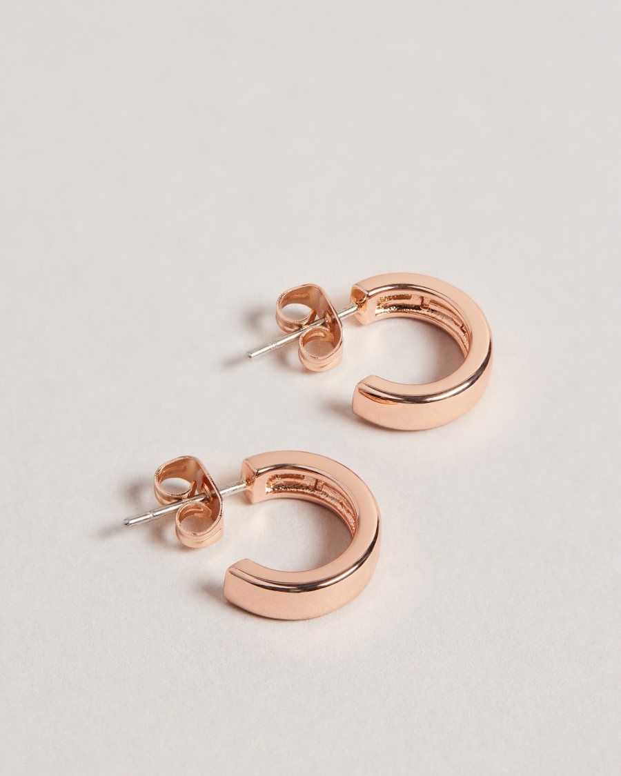 Ted Baker Helanna Small Hoop Earrings Rose Gold Colour | 0917285-EK