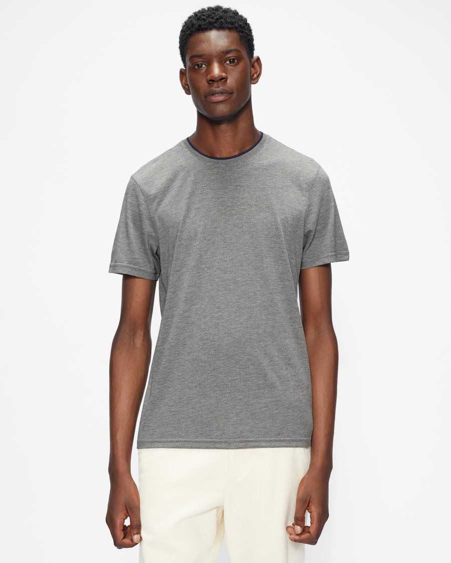 Ted Baker Helpa Short Sleeve T Shirt Grey-Marl | 2538076-CB