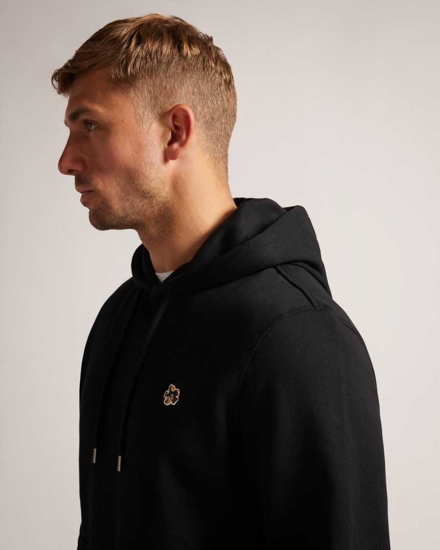 Ted Baker Hendon Hooded Sweatshirt Black | 8407125-OT