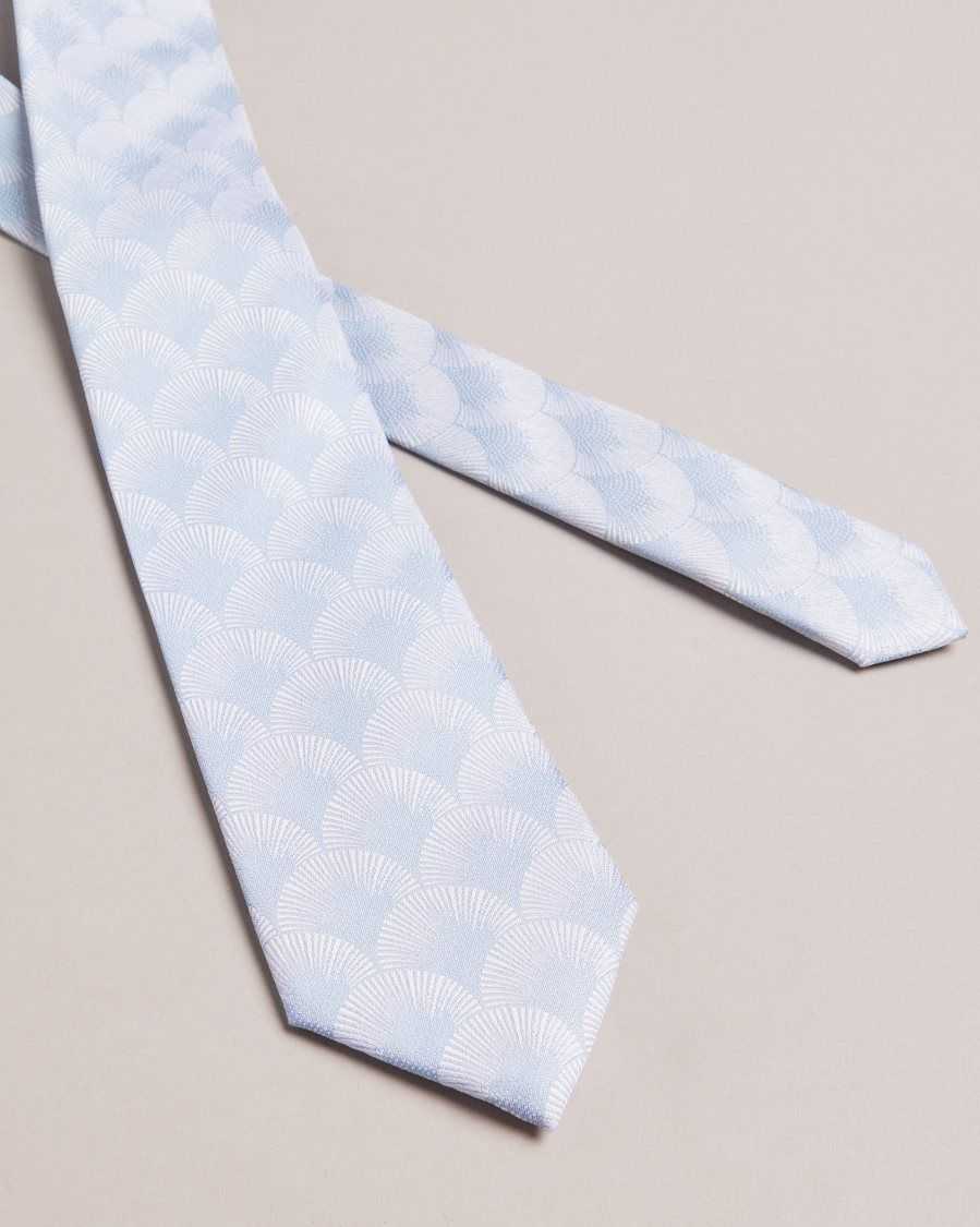 Ted Baker Herro Fan Jacquard Tie Blue | 9302165-RW