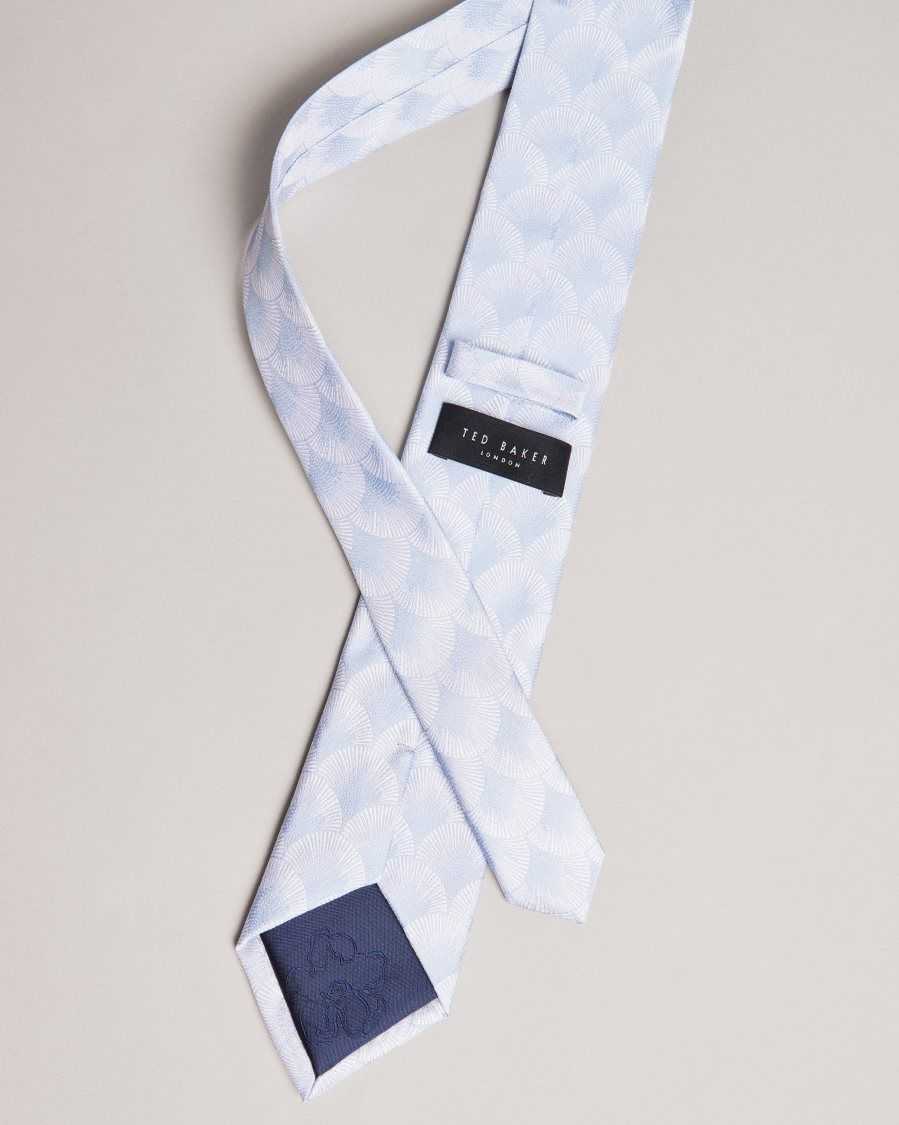 Ted Baker Herro Fan Jacquard Tie Blue | 9302165-RW