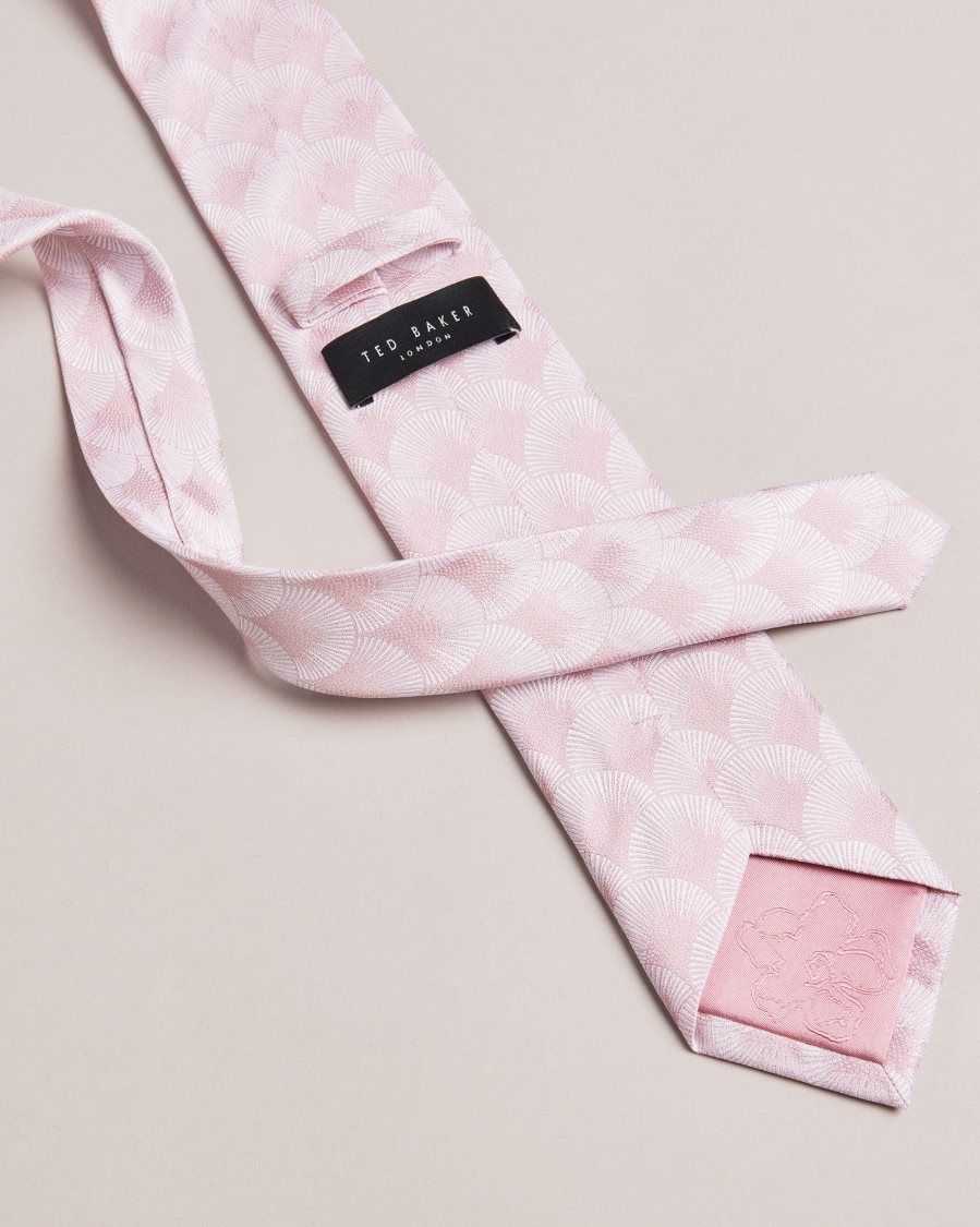 Ted Baker Herro Fan Jacquard Tie Dusky Pink | 8432501-YJ