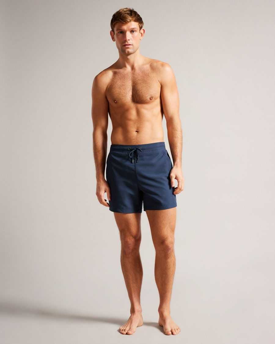 Ted Baker Hiltree Plain Swim Shorts Navy | 6917258-RL