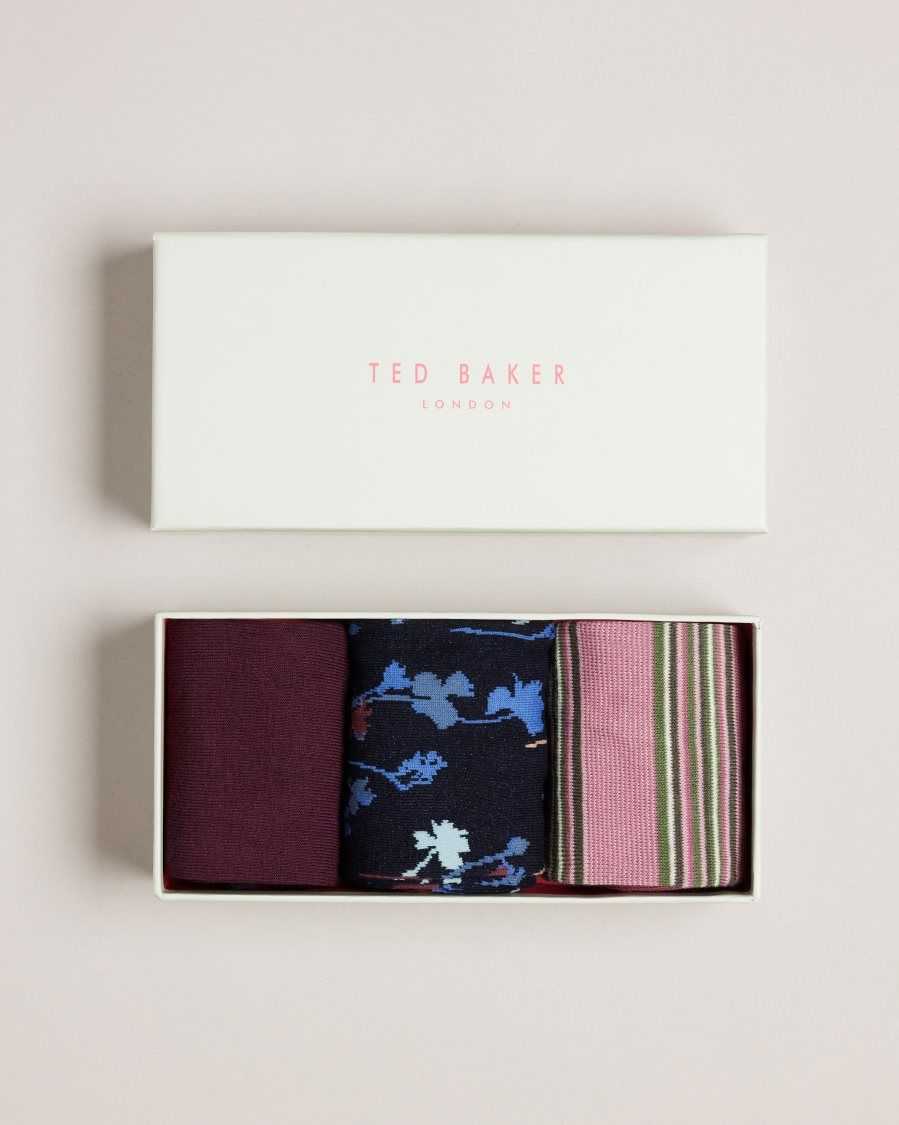 Ted Baker Howkind Three Pack Of Assorted Socks Assorted | 5987302-ZI