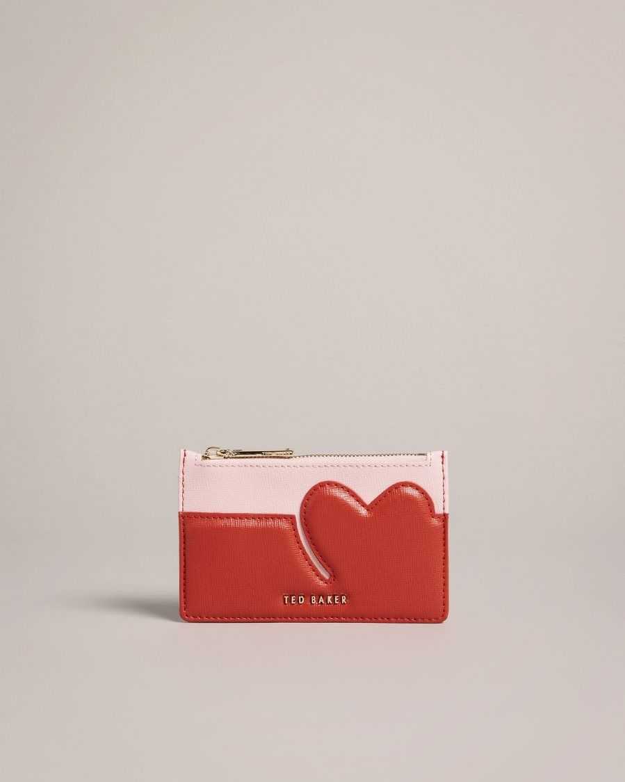 Ted Baker Huni Heart Zip Card Holder Pale Pink | 1475096-NL