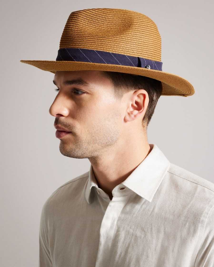 Ted Baker Hurrca Straw Hat Tan | 6148325-WH