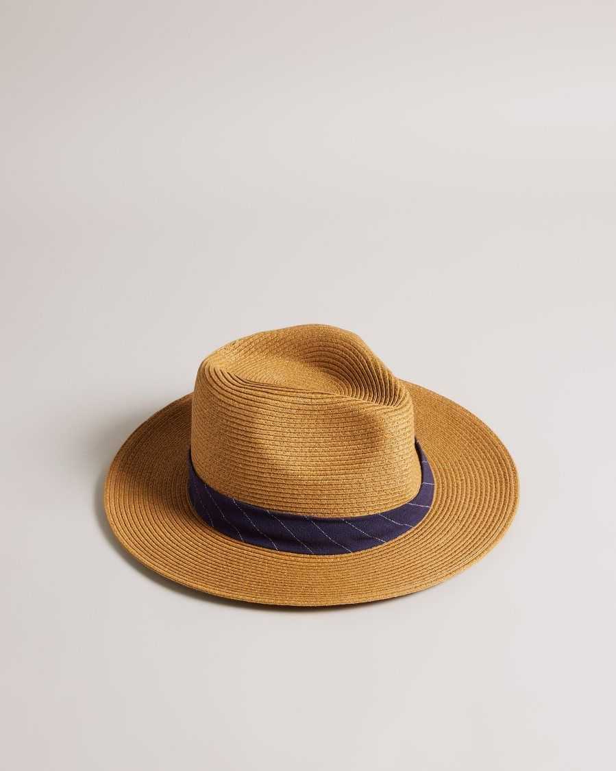 Ted Baker Hurrca Straw Hat Tan | 6148325-WH