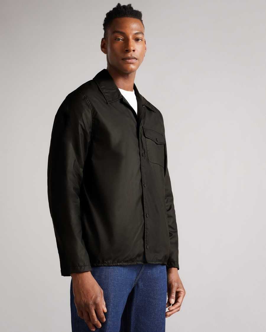 Ted Baker Iacchus MIB Coach Jacket Black-Grey | 4029718-WV