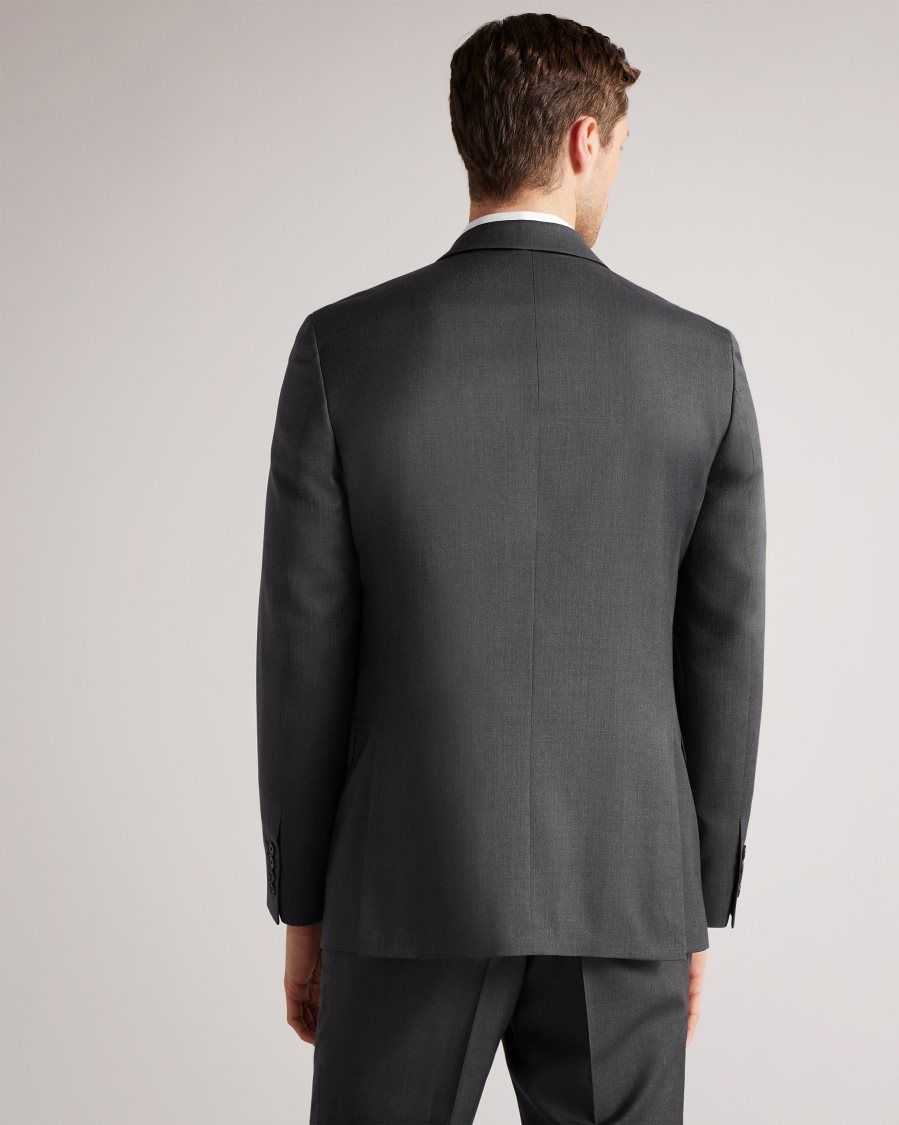 Ted Baker Irvinjr Regular Charcoal Twill Suit Jacket Charcoal | 8730265-QL