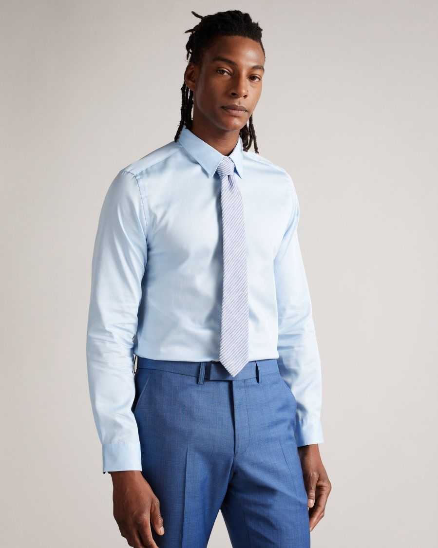 Ted Baker Islass Long Sleeve Slim Fit Shirt Pale Blue | 5621034-RD