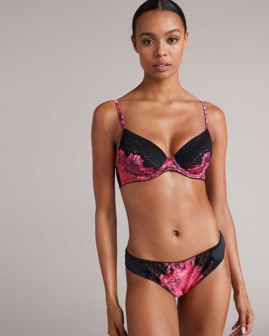 Ted Baker Jaene Floral Unpadded Bra Pink | 8409276-BZ