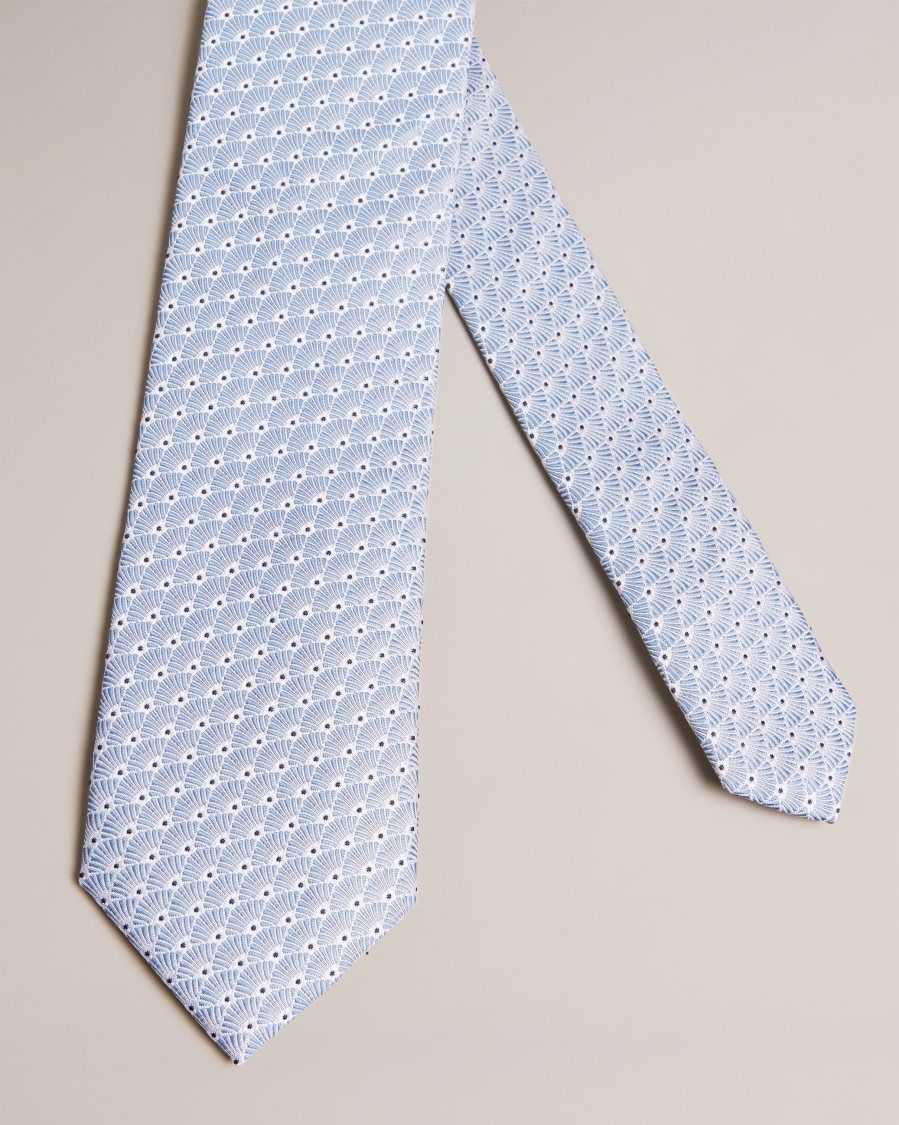 Ted Baker Jaques Mini Fan Jacquard Tie Blue | 9607318-TL