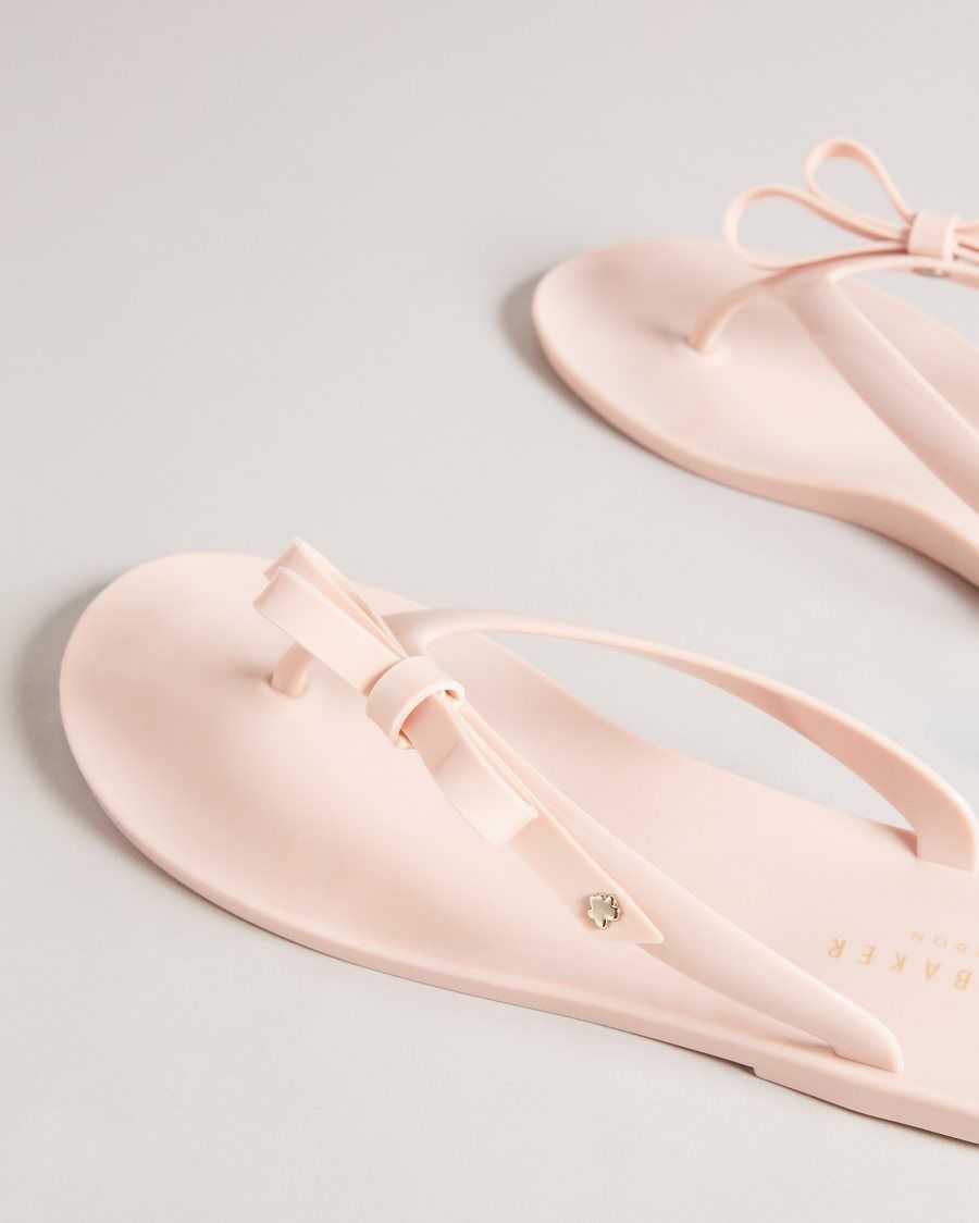 Ted Baker Jassey Bow Flip Flops Dusky Pink | 0654298-KC