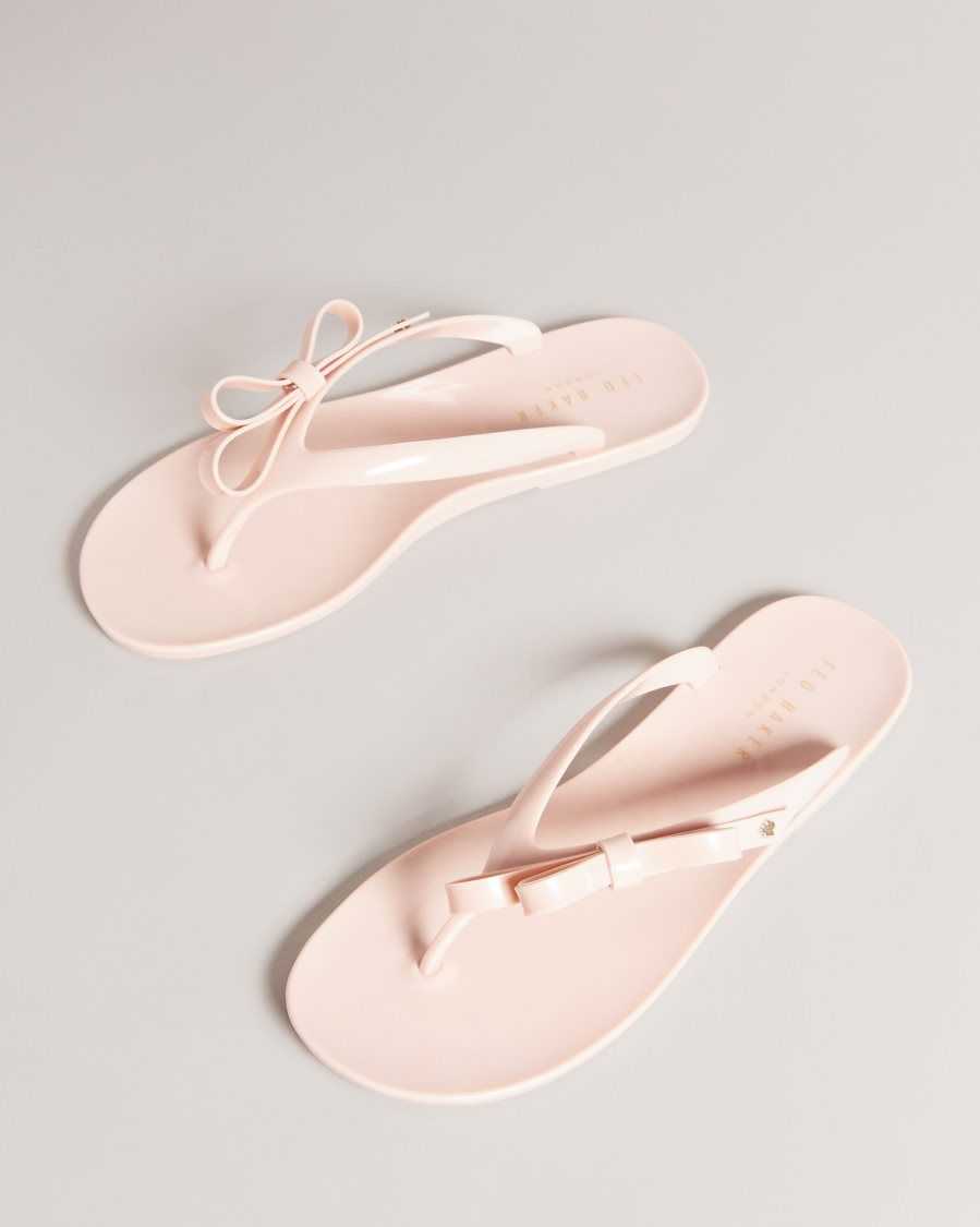 Ted Baker Jassey Bow Flip Flops Dusky Pink | 0654298-KC