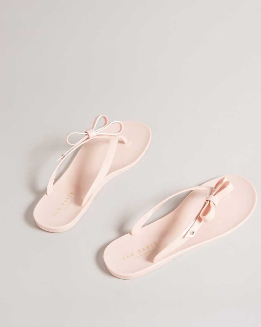 Ted Baker Jassey Bow Flip Flops Dusky Pink | 0654298-KC