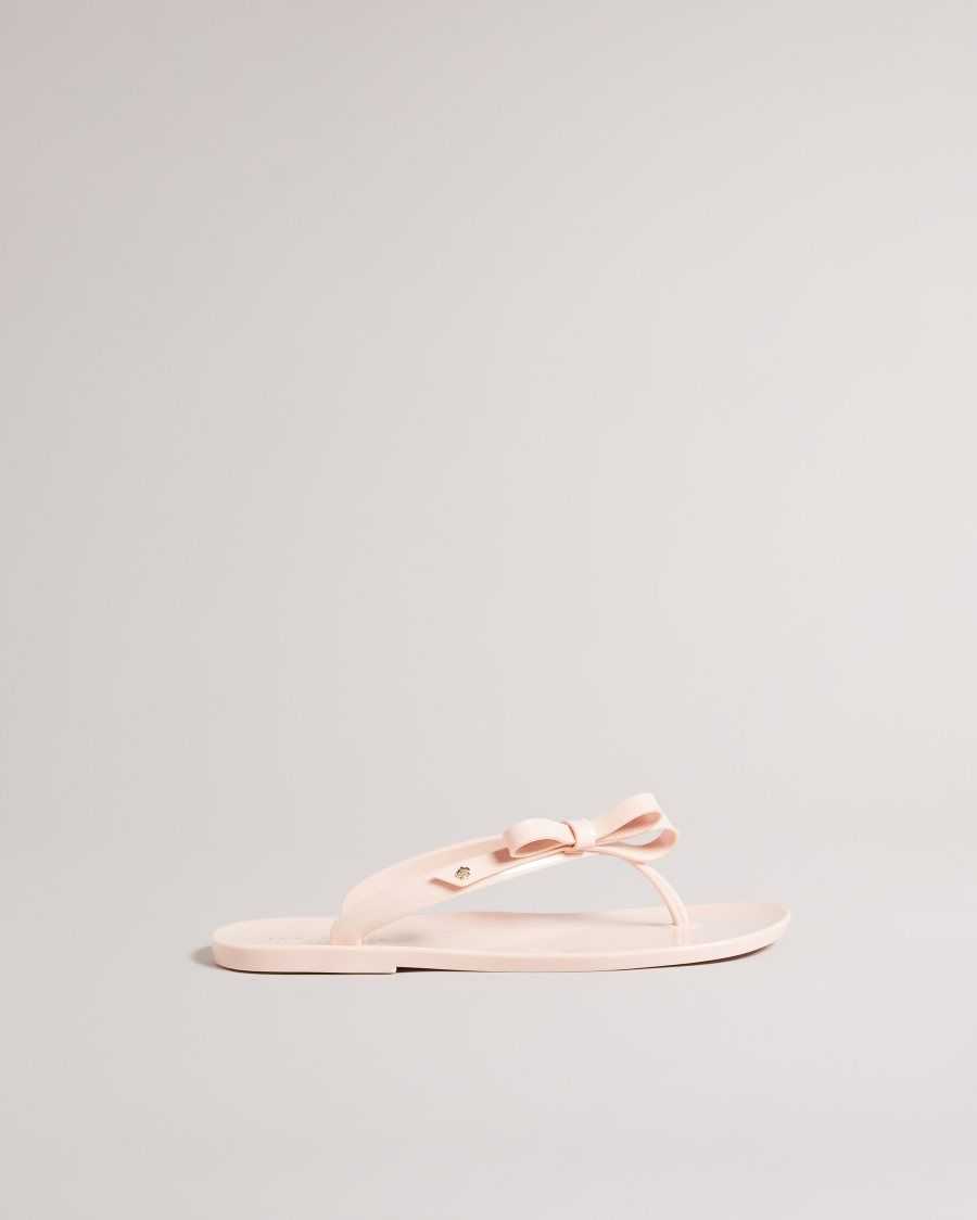 Ted Baker Jassey Bow Flip Flops Dusky Pink | 0654298-KC