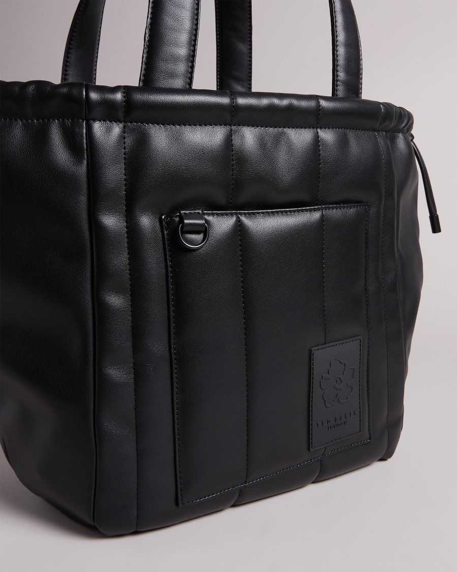 Ted Baker Jayah Vertically Quilted Tote Black | 2019375-XK