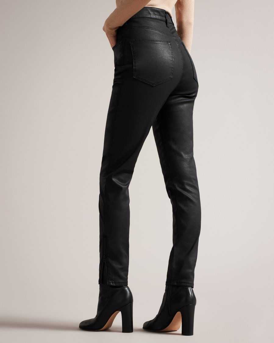 Ted Baker Jazmynn Satin Stretch Skinny Jeans Black | 1908356-EJ