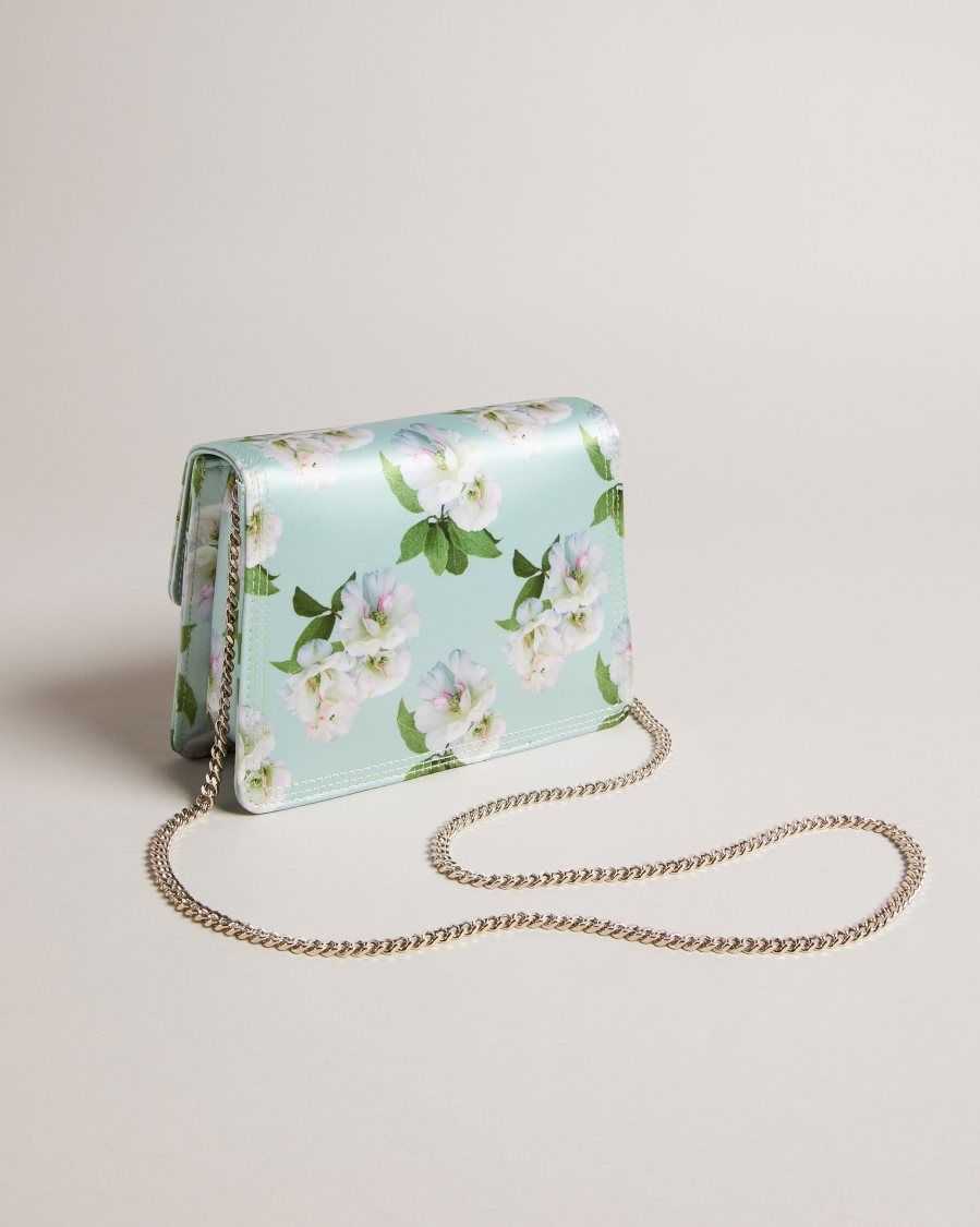 Ted Baker Jenil Floral Satin Crossbody Bag Pale Green | 5790482-FK